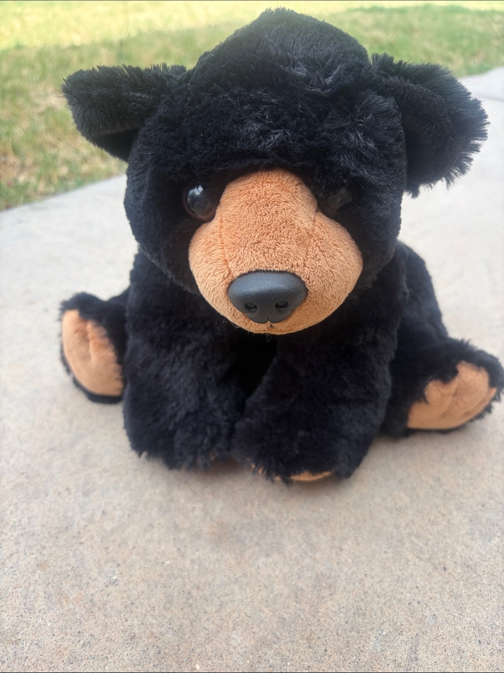 Black Plush Bear Stuffed Animal - Soft Cuddly Toy